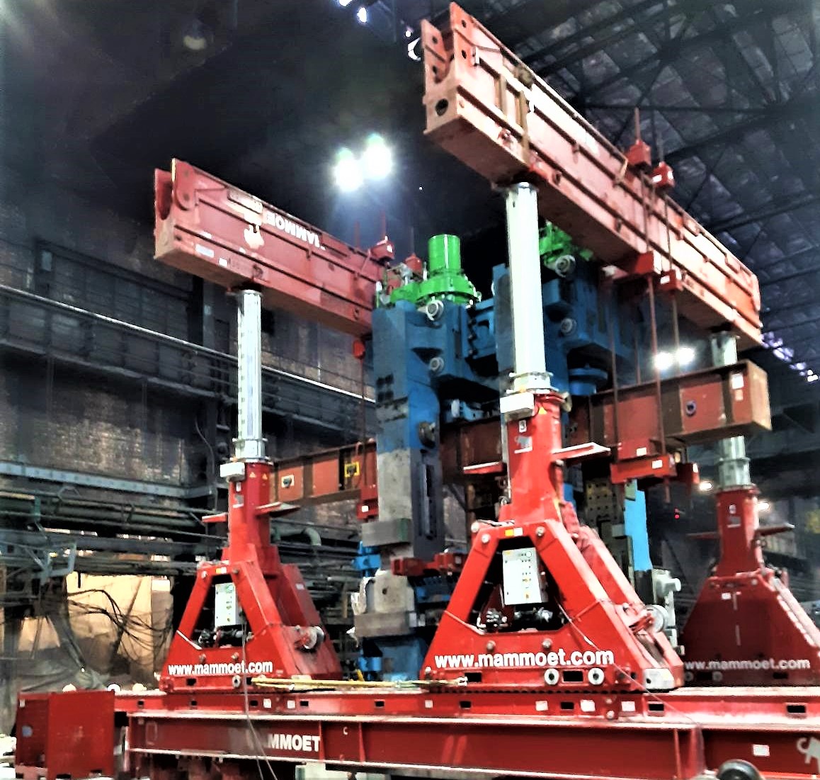 Industrial installation equipment on a field project